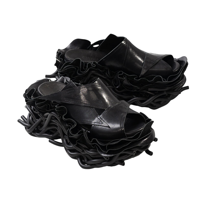 Designer Chunky Sole Open Toe Fashion Slides