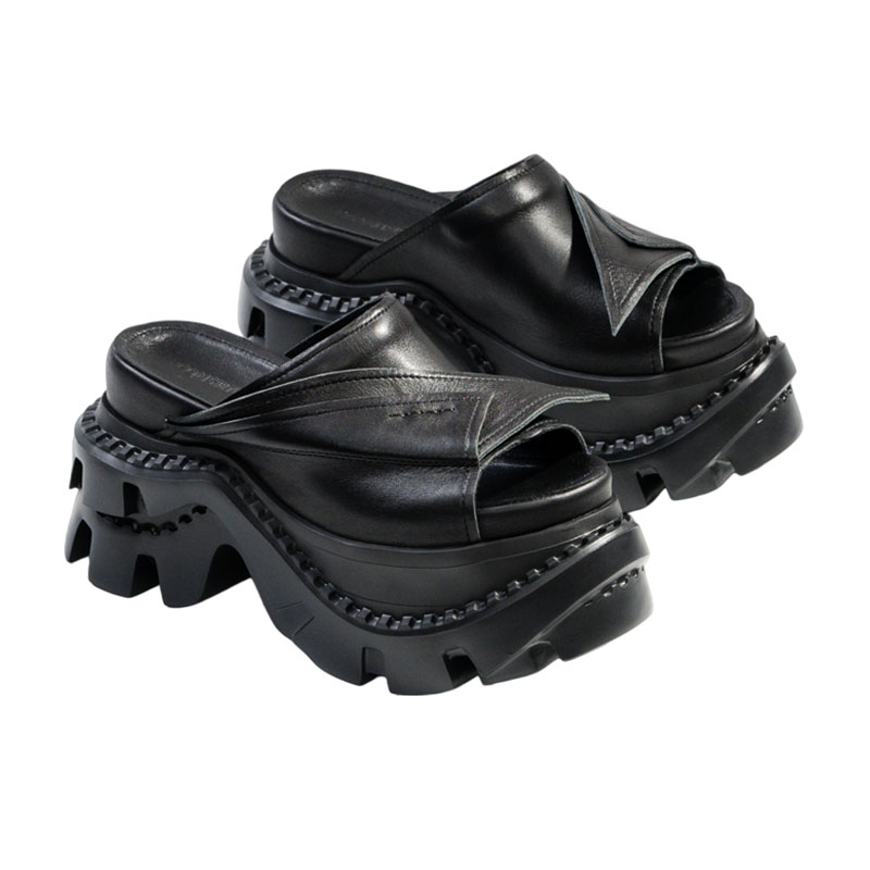 Thick Sole Open Toe Fashion Slip-On Shoes